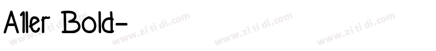 A1ler Bold字体转换